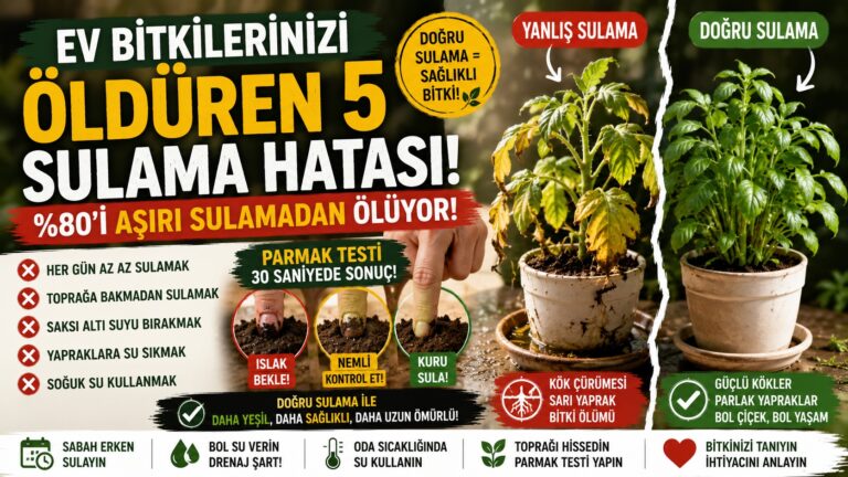 Çoğu Kişi Bu Sulama Yanlışını Yapıyor: Bitki Ölümlerinin 1 Numaralı Sebebi
